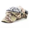 Fashion Baseball Cap With Fake Hair Summer Men's Outdoor Camouflage Visor Hat Women Adjustable Sunshade Snapback Wig Top Caps