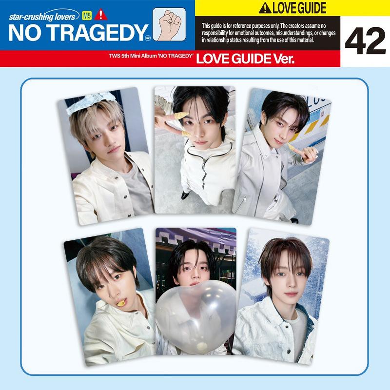 6 ks TWS Mini 5. album NO TRAGEDY Lomo karta SHINYU DOHOON Selfie pohlednice YOUNGJAE HANJIN JIHOON KYUNGMIN Fanoušci Cosplay karta