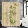 Small Daisy Flower Shower Curtain - Waterproof Bathroom Decor with Hooks