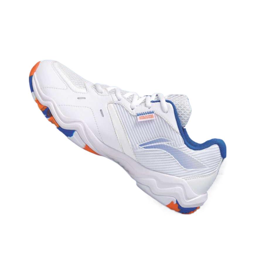 New LiNing Slip Resistant, Abrasion Resistant, Breathable Low Top Badminton Shoes Unisex White AYTS016-1