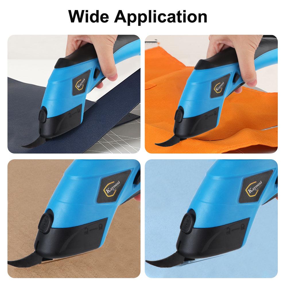 Kabellose, tragbare elektrische Schere mit 10.000 U/min, universelle Stoff-Nähschere, Wolframstahlklinge für Heimhandwerk und Schneider