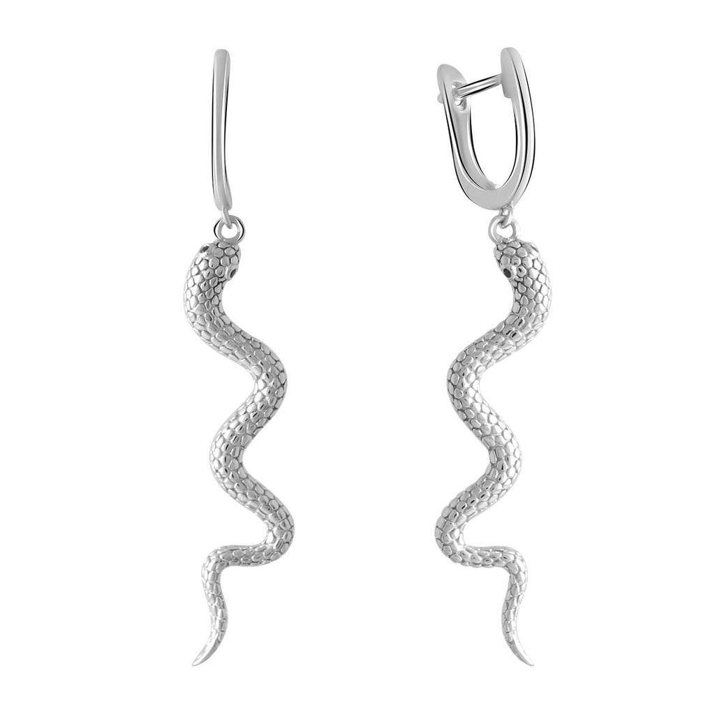 Серебряные серьги без камней (2066453)