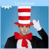 Dr Seuss Cat In The Hat Cosplay Set With Bow Tie Gloves For Costume Christmas
