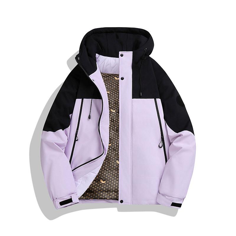 White Duck Down Hooded Large Size Men Women Thickened Warm Winter Jacket - Lightweight Comfortable Long Sleeve Cotton Coat Coat