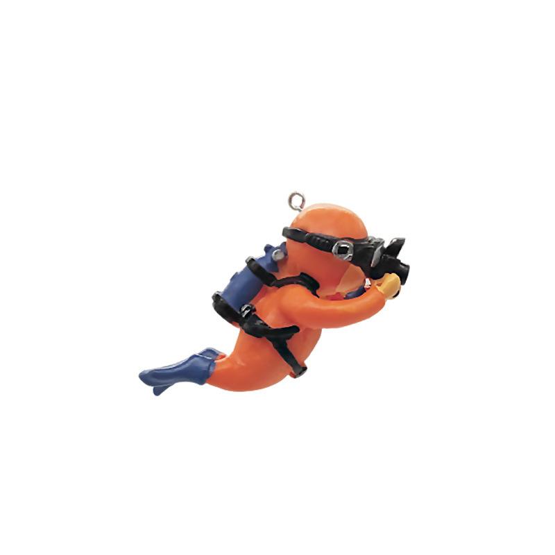 Fish Tank Diver Blue Fat Man Landscaping Small Ornaments Decorate the Underwater World Small Floating Ball