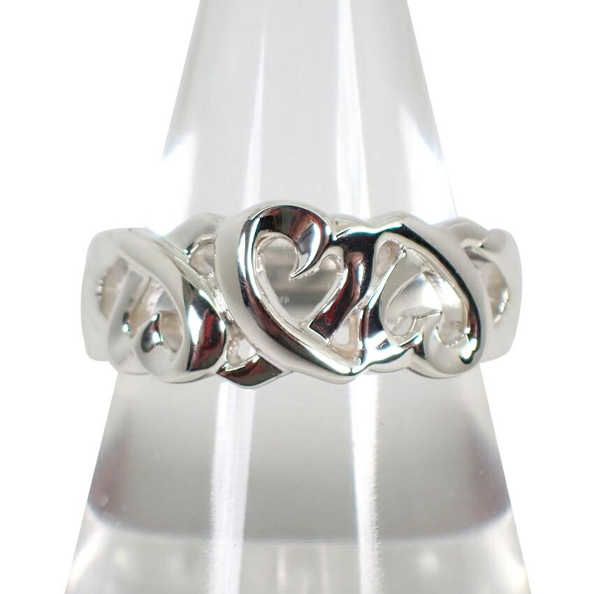 

[Used] TIFFANY/Tiffany 925 Triple Loving Heart Ring No. 16 [g327-51]