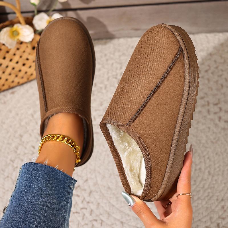 New Thickened and Warm Woolen Cotton Snow Boots and Women's Shoes Thick-soled Ankle Boots