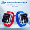 DIY Electronic Watch Kit LED Digital Tube Display Creative Soldering Project Transparent Case DIY Kit (Without Battery)