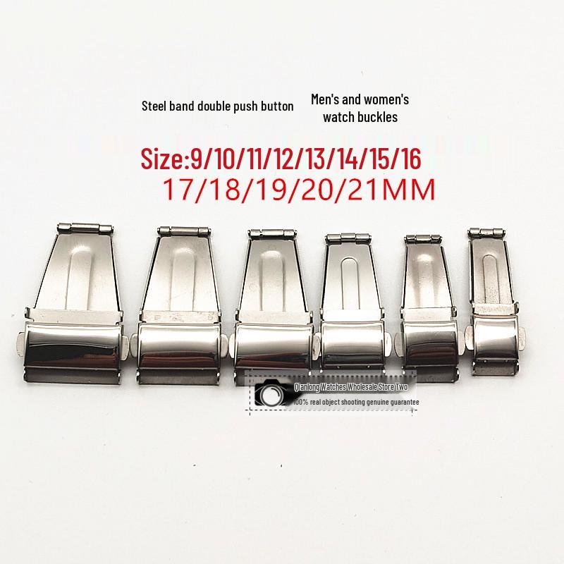 

Ремешок для часов из нержавеющей стали со складной застежкой для размеров 9/10/12/14/16/18/21 мм Model 15mm
