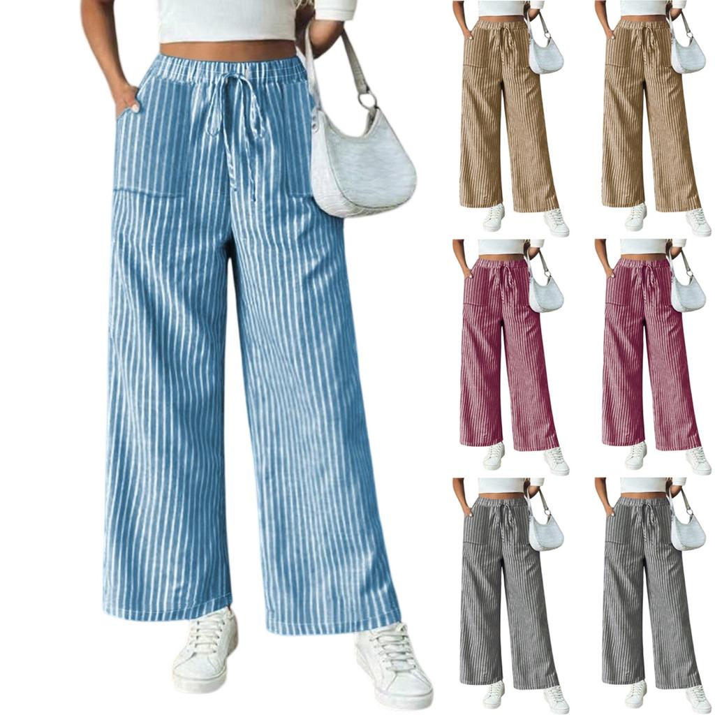 Women's Straight Pants Fashion Casual Pants Nine Point Harlan Pants