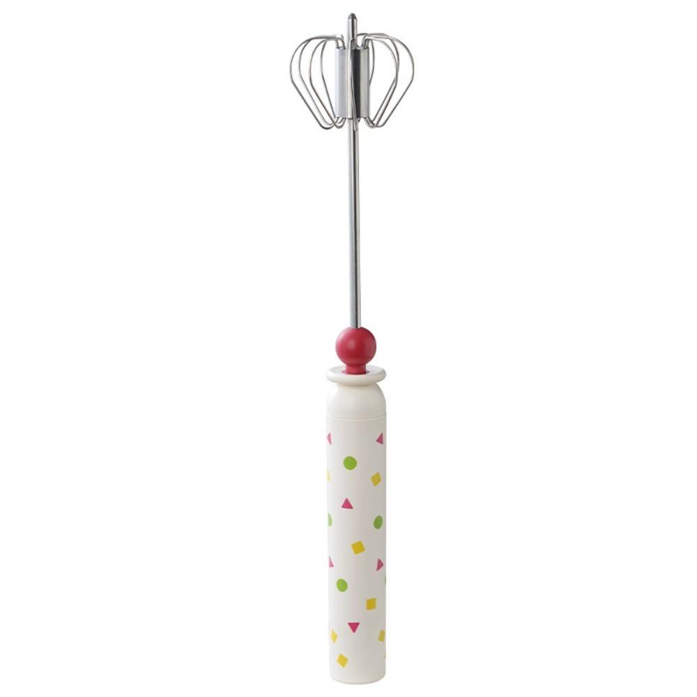 Fast Frothing Semi-Automatic Whisk Stainless Steel Egg Whisk Tool for Baking Cooking Stirring Style 1