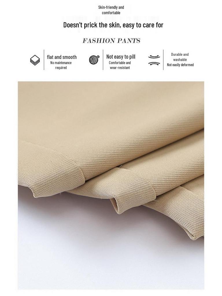 Sommerliche elastische Freizeithose mit hohem Bund für Frauen mittleren Alters