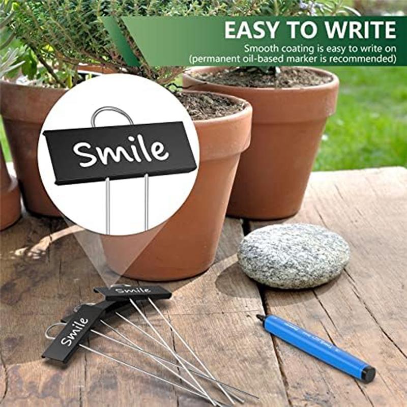 T02C!40-Pack Weatherproof Garden Markers Reusable Nursery Tags For Vegetables Herb Flower Seed Greenhouse