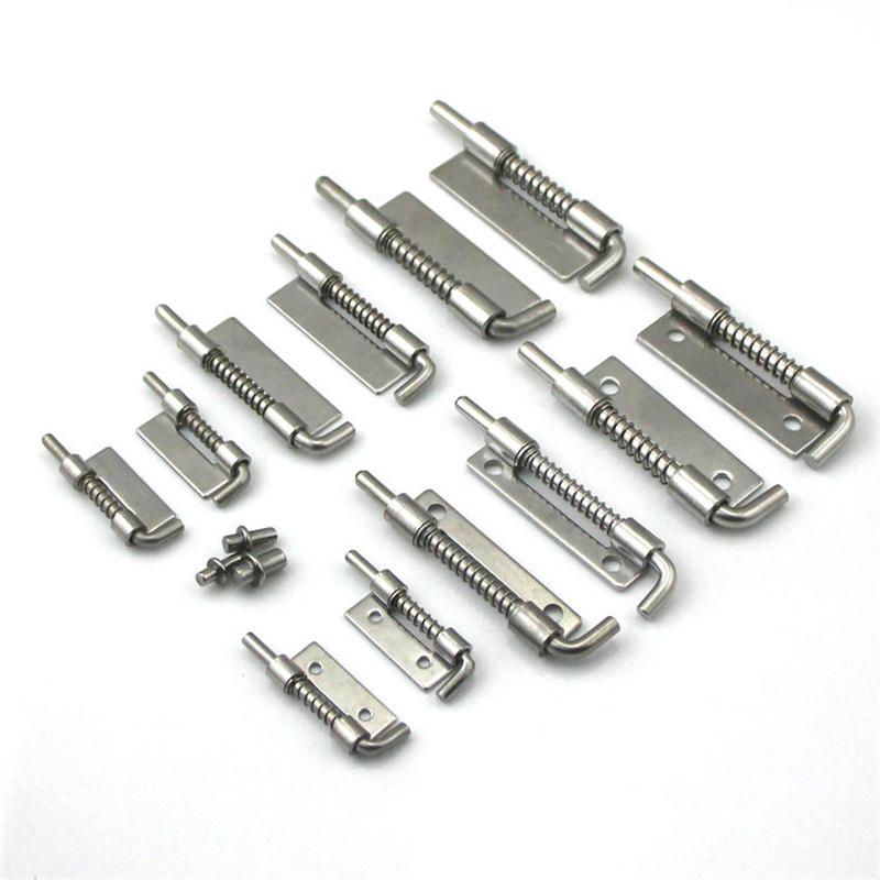 1Pair 304 Stainless Steel Loaded Hinge Security Spring Bolt Barrel Latch Cabinet