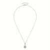 Ladies' Twisted Water Droplet Pendant Necklace, Round Synthetic Zircon Inlay, Minimalist and Elegant Jewelry, Daily Wearing Necklace