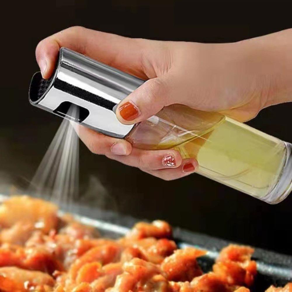 Kitchen Press-type Oil Spray Bottle, Barbecue Glass Seasoning Bottle, Oil Vinegar Soy Sauce Spray Oil Pot Seasoning Bottle