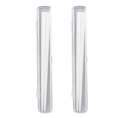 Palillos chinos sencillos para lonchera, 2 piezas, blancos, un solo artículo, vajilla popular coreana