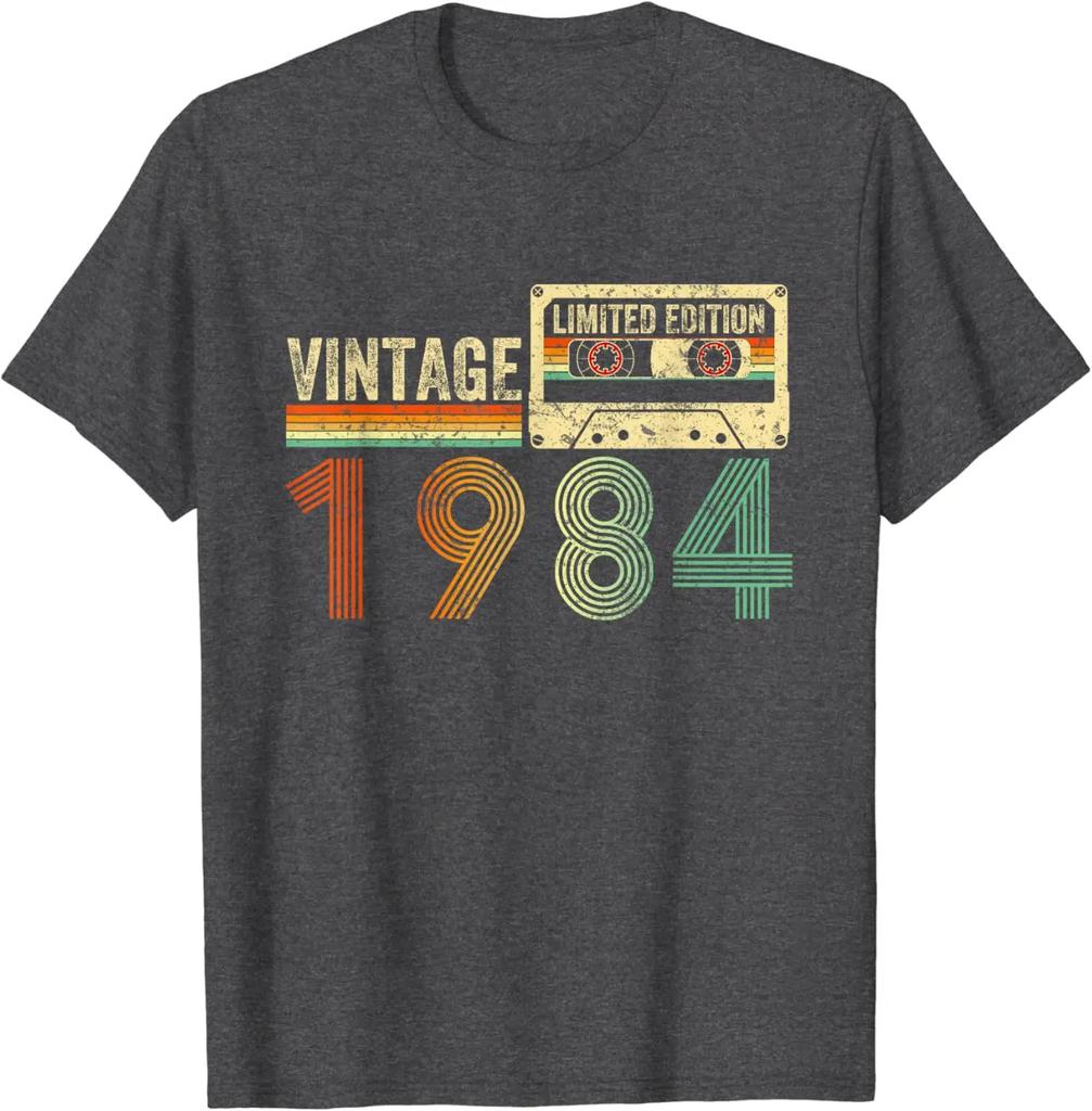40 Year Old Gifts Vintage 1984 40th Birthday Cassette Tape Women's T-shirts Fashion Y2k Tops Tshirt Haikyuu Graphic Tees 80833
