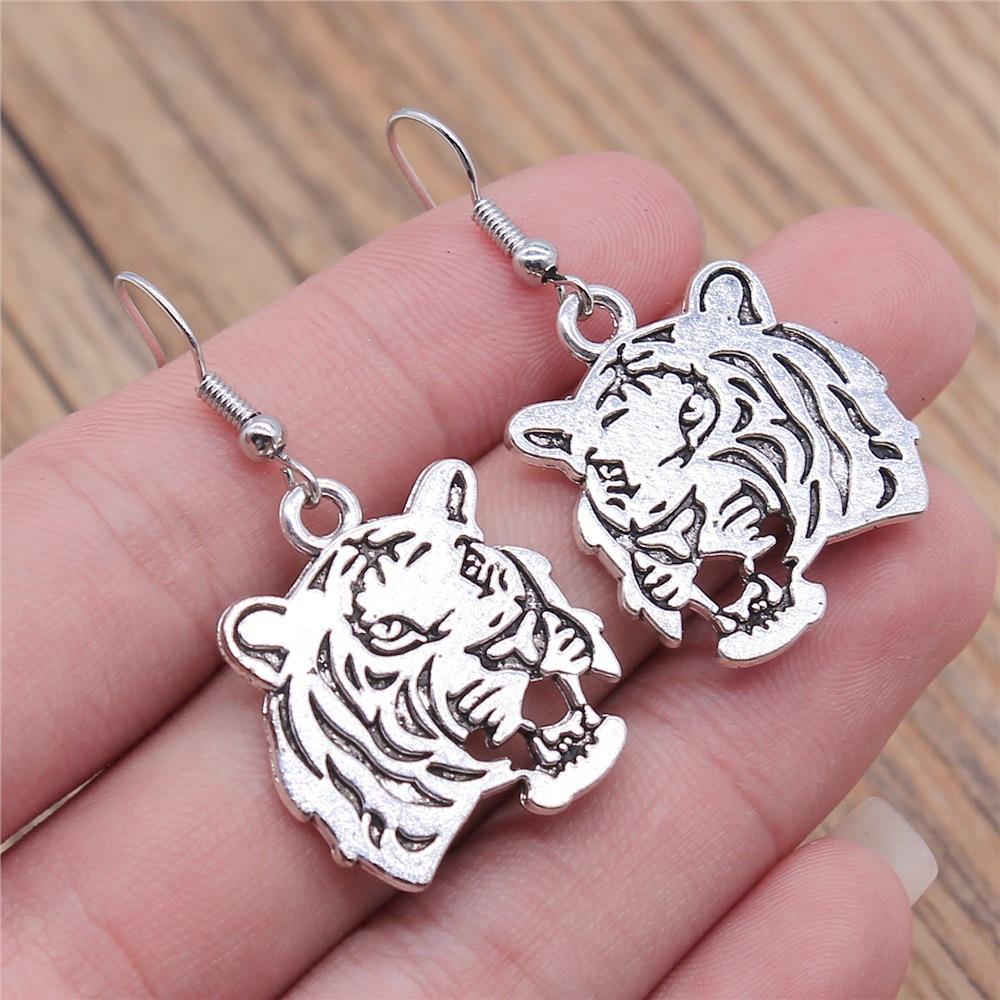 50 Styles Animal Pendant Dangle Earrings Drop Earrings Antique Silver Color Plated Unicorn Horse Elephant Snake Tiger Earrings