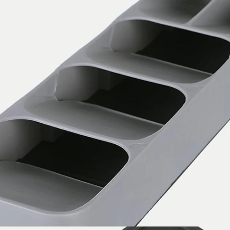 Multi-purpose Cutlery Storage Tray Cutlery Fork Spoon Compartmentalized Organizer  Knife Drawer Storage Box