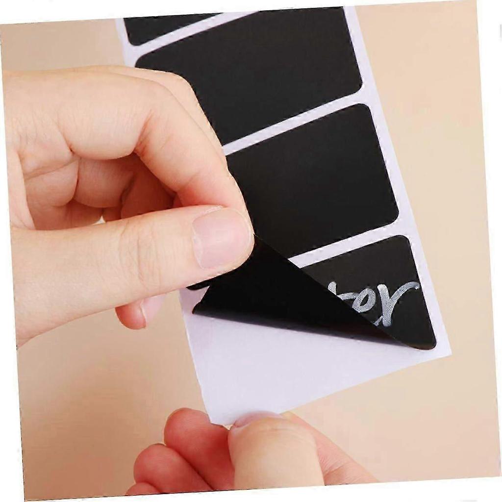 300 Removable Blackboard Stickers Glass Containers Seasoning Jar Labels Blackboard Labels Chalkboard Stickers Black Container Sticker Labels Blac
