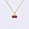Cherry Necklace Women'S Light Luxury Design Sense Summer Delicate Clavicle Chain Year Neck Chain