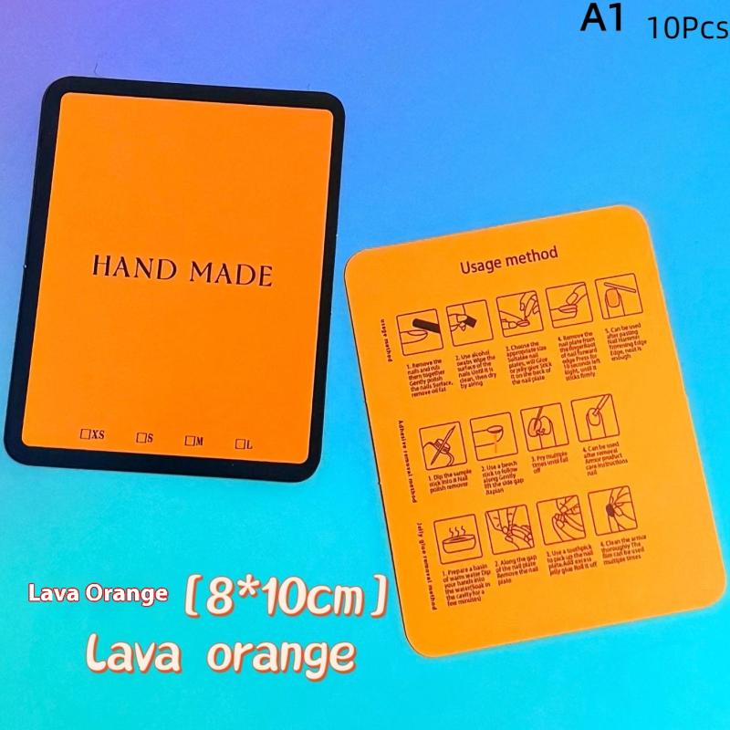 10Pcs False Nails Display Cards Fluorescent Color  Style False Nail Tips Portable Nail Art Storing Manicure Showing Tools