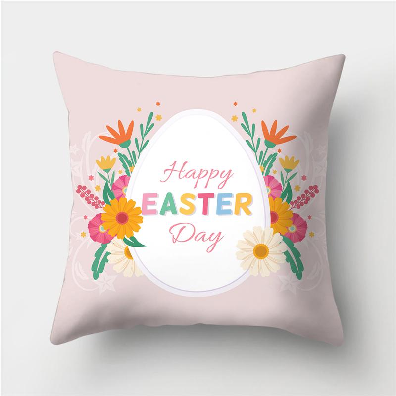 Easter Pillowcase Bunny Egg Rabbit Cus on Cover Happy Easter Decoration for Home Birthday Party Gifts for Kids