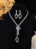 Elegant Rhinestone Zirconia Necklace & Jewelry Set for Bridal & Evening Wear