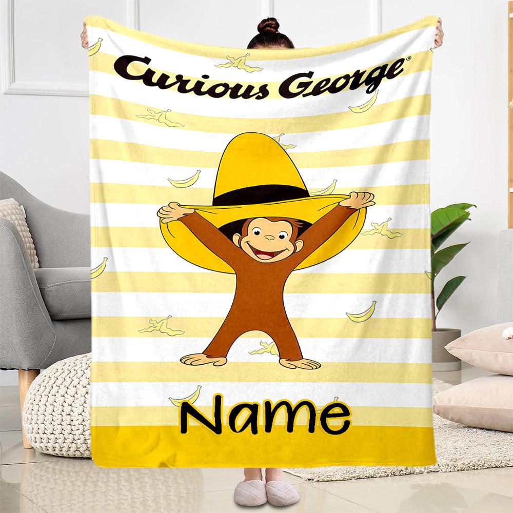 Curious George Adventure Blanket Warmthful Decor Great for Chair Livingroom Sofa for All Occasions Modern Ideal Gift For Birthday Valentine'S Day