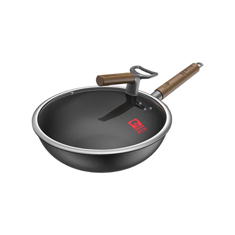 KOBACH 32cm Physical Non-Stick Fine Iron Wok