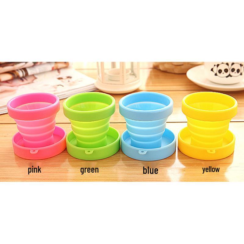 Carefully Selected 130ml Collapsible Silicone Travel Cup with Lid