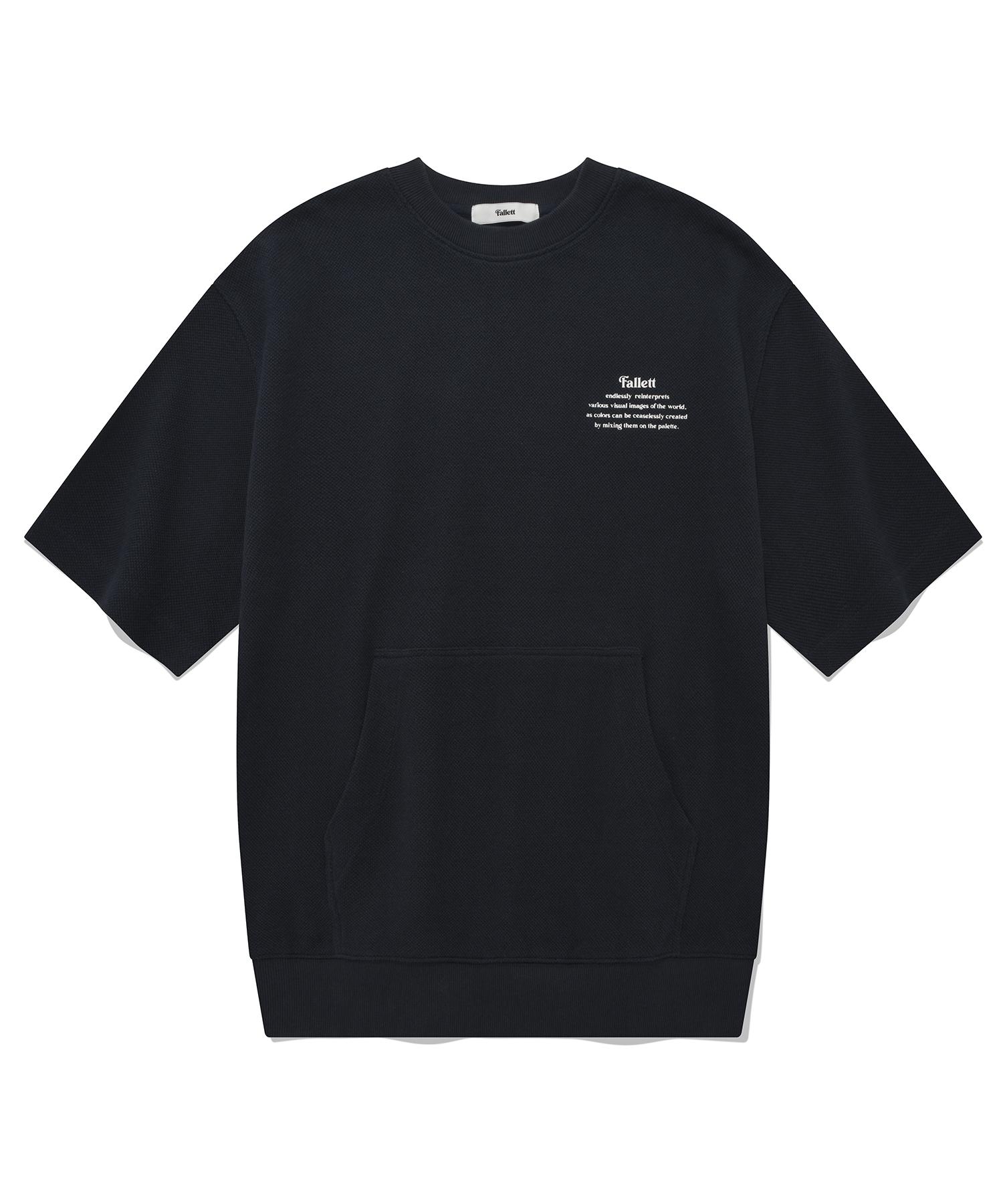Pallet Waffle Sweat Half Sweatshirt Navy Navy/L