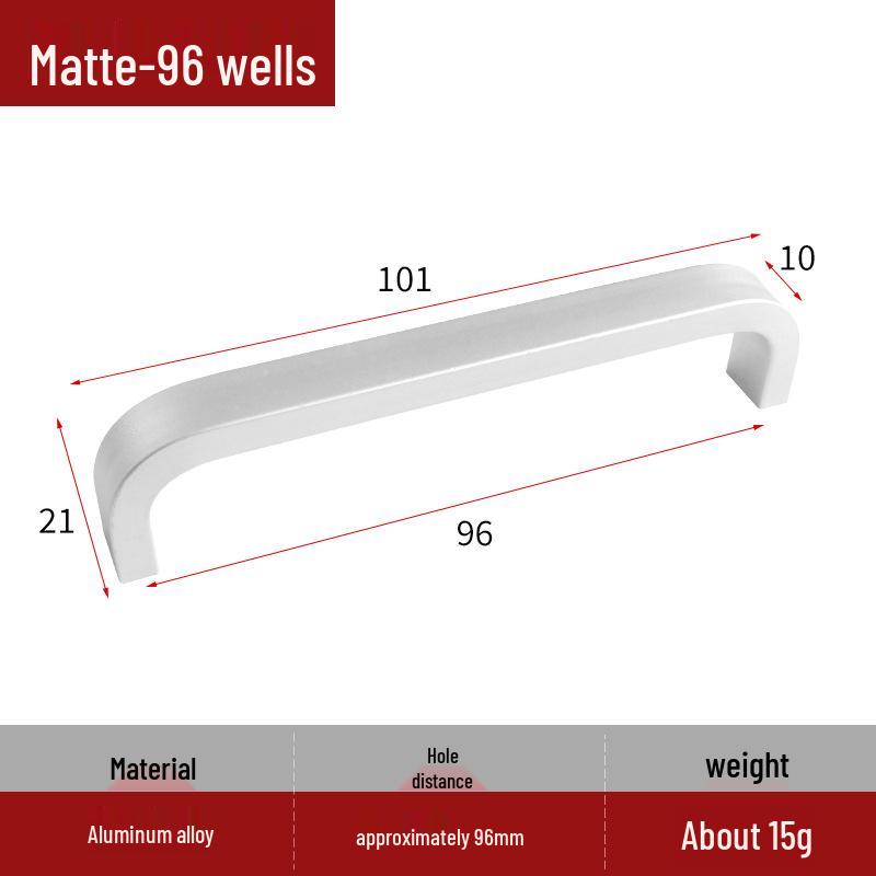 302 U-Shaped Aluminum Alloy Cabinet Handle - Fashionable and Solid Design