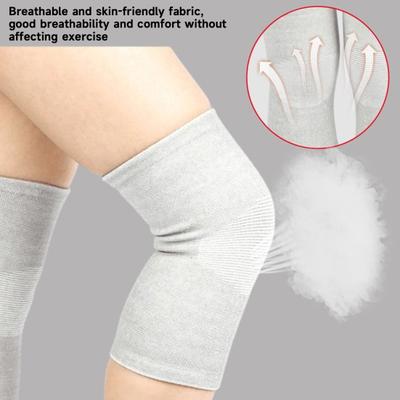 1 Pair Knee Pads Compression Sleeves Soft Elastic Comfortable Fit Breathable Sweat-Absorption Knee Protector Brace