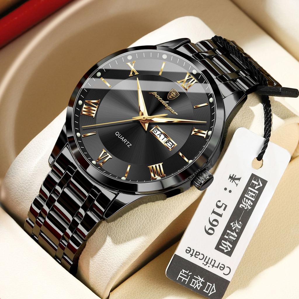Ultra-Thin Men'S Watch Waterproof Luminous Calendar Watch
