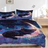 3pcs Celestial Whiskers Bedding Set Down Comforter Cover and Pillowcases, Suitable for Guest Room Home Decoration All Seasons(No Insert) S0819058