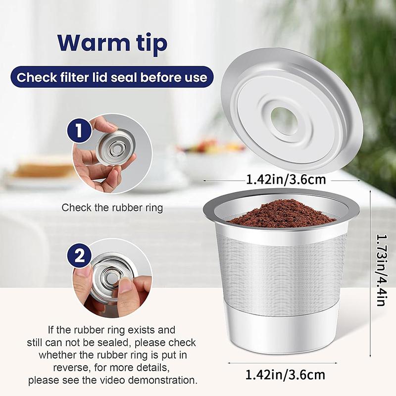 Reusable K Cups Coffee Pods For Keurig 1.0: Stainless Steel Refillable K Cups,Reusable Coffee Filters For Keurig Coffee Machin