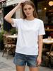 Women Tshirt O-neck Solid Summer Tops Korean Fashion Shirts Spring Summer T-shirts 2026 Summer White Tops Casual Short Sleeve