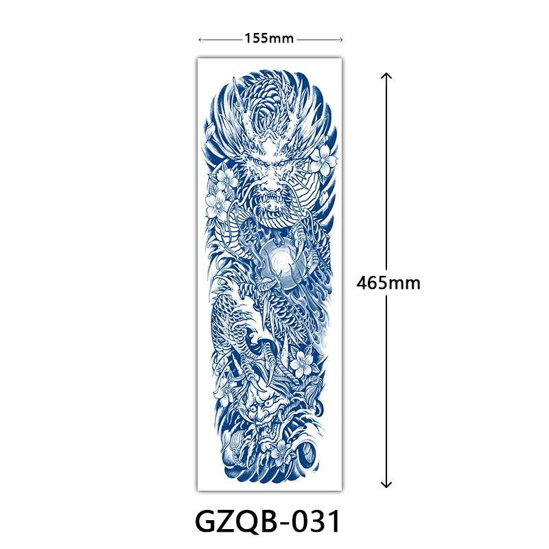 Herbal Tattoo Stickers, Semi-Permanent Tattoo Stickers, Herbal Juice Full Arm Tattoo Stickers