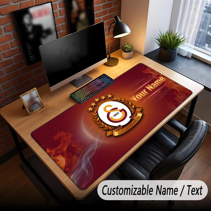 Large Mouse Pad Galatasaray FC Print Custom Name Text Desk Mat for Office Gaming