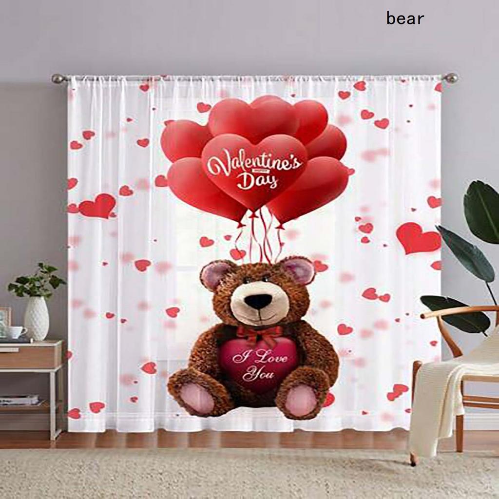 Valentine's Day Red Rose Flower Shower Curtain Waterproof Polyester Landscape Curtains Bathroom Shower Curtain And Rug Sets