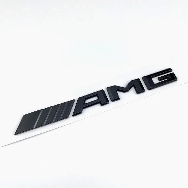WXAKF1 Hot 2026 New For Benz 3d ABS Black Logo AMG Emblem Letters Car Trunk Badge For Mercedes Benz W204 W205 W176 W177 W212 W213 AMG S