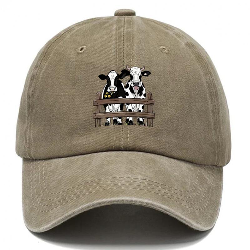 Pc Cows Printed Hat Hats for Men Lovely Style Hat for Women Breathable Baseball Caps Outdoor Hat Adjustable DAD Hats Suit