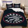 Toronto Raptors Basketball Spirit Dreiteiliges Set(1 Bettbezug + 2 Kissenbezüge, ohne Füllung)Weihnachts-Geburtstagsgeschenk Weich und bequem