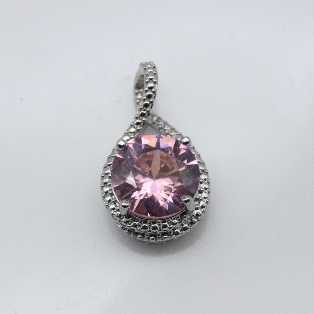 Mote Lys Lilla Sølvfarge Krystall Rhinestone Anheng Kvinner Elegant Anheng Tilbehør