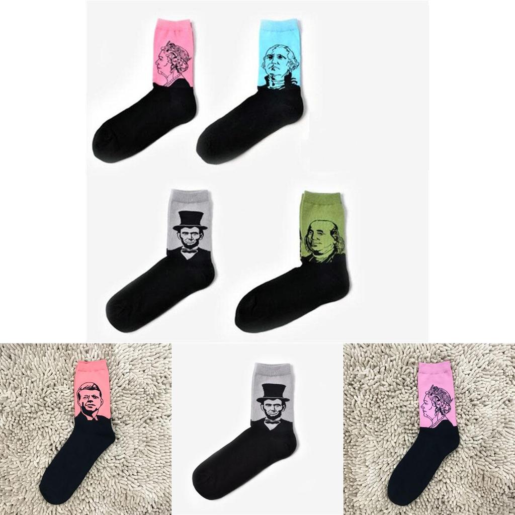 Lyxiga Streetwear President Queen Strumpor För Älskare Bomullsblandning Komfort