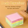 Acrylic Sticky Notes Holder Self Notepad Transparent Case Desk Organizer for Work