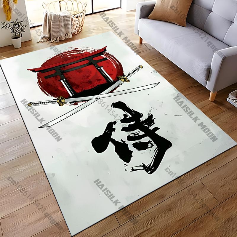 

Japanese Traditional Culture Area Rug Large,Carpet Rug for Living Room Bedroom Kitchen Decoration, Carpets for Bed Room Mat Home 40x60cm