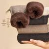 Unisex Thick Fleece-Lined Wool Pants: Warm, Slimming Base Layer with Cashmere for Winter